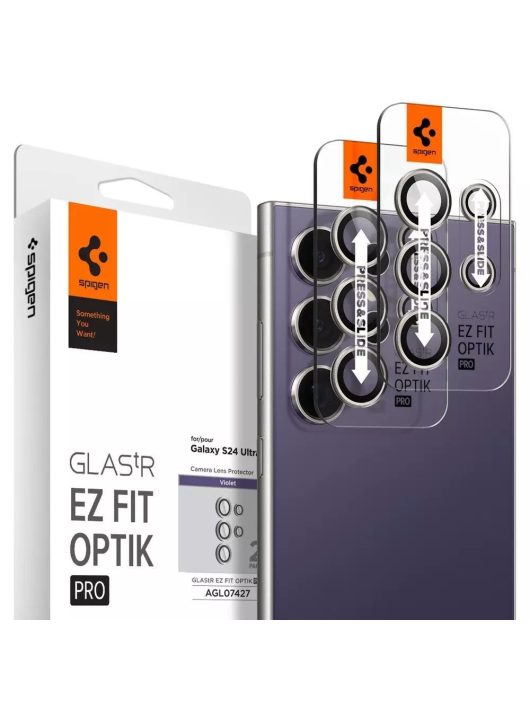 Spigen Glass tR EZ Fit Optik Pro 2 Pack Samsung Galaxy S24 Ultra Violet 