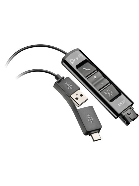 Poly Plantronics DA85 USB to QD Adapter Black