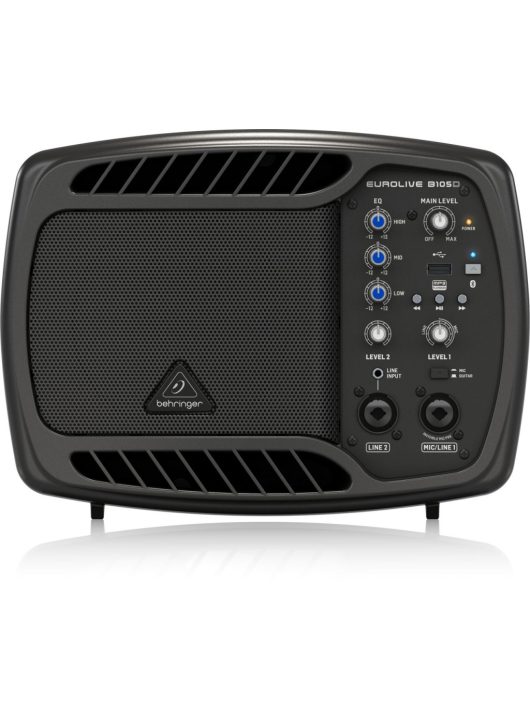 Behringer B105D Ultra-Compact 50W PA/Monitor Speaker with MP3 Player and Bluetooth Audio Streaming Black