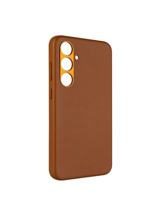 FIXED MagLeather valódi bőr telefontok Samsung Galaxy S24 készülékhez, barna, FIXLM-1256-BRW