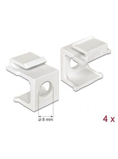 DeLock Keystone cover white with 8mm hole 4 pieces