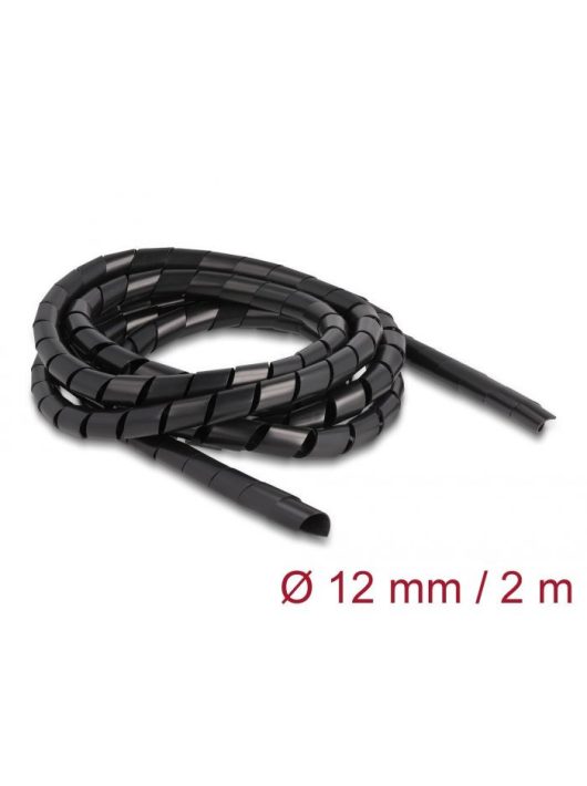 DeLock Spiral Hose flexible 2 m x 12 mm Black