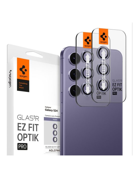 Spigen Glass tR EZ Fit Optik Pro 2 Pack Samsung Galaxy S24 Violet