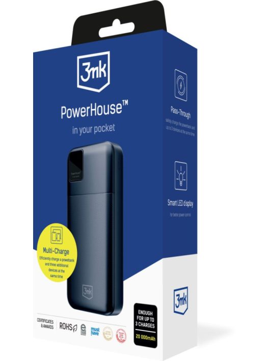 3mk PowerHouse 20000mAh Powerbank Black