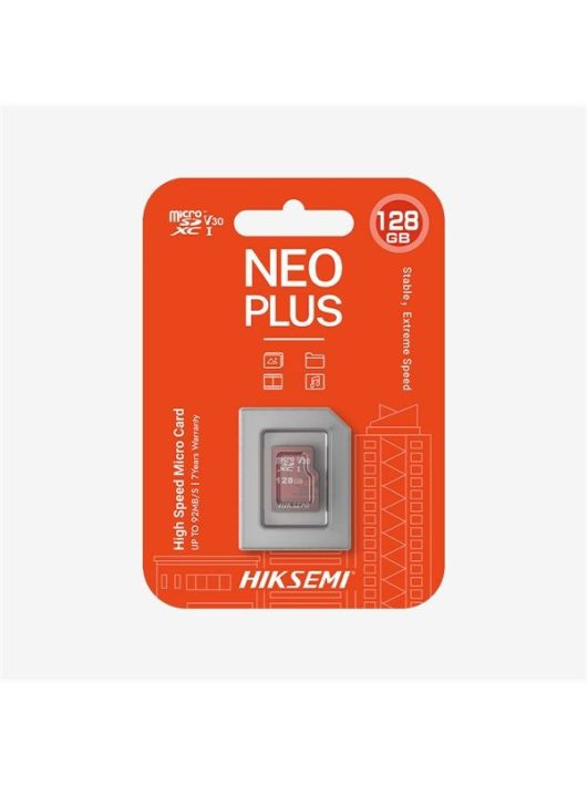 HikSEMI 128GB microSDXC Neo Plus Class 10 adapter nélkül