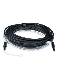   ACT Multimode 50/125 OM3 indoor/outdoor cable 12 fibers with LC connectors 200m Black