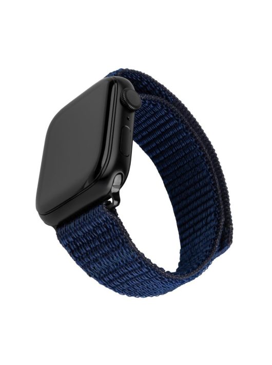 FIXED nylon sportos óraszíj Apple Watch 38/40/41mm-es okosórához, sötétkék FIXNST2-436-DBL