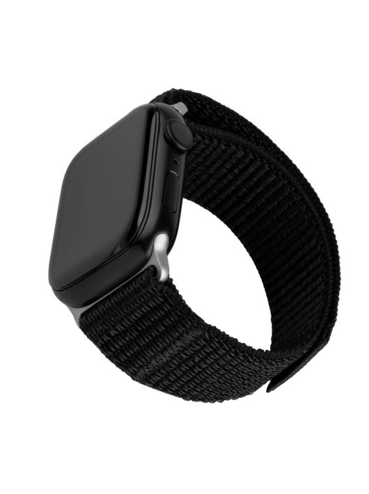 FIXED nylon sportos óraszíj Apple Watch Ultra 49mm-es okosórához, fekete FIXNST2-1029-BK