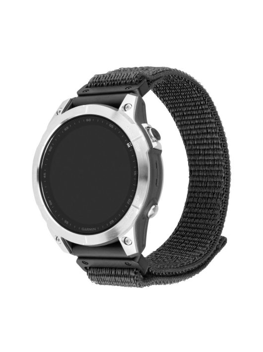 FIXED nylon sportos óraszíj Garmin QuickFit 22mm-es okosórához, sötétszürke FIXNST2-QF22mm--GR