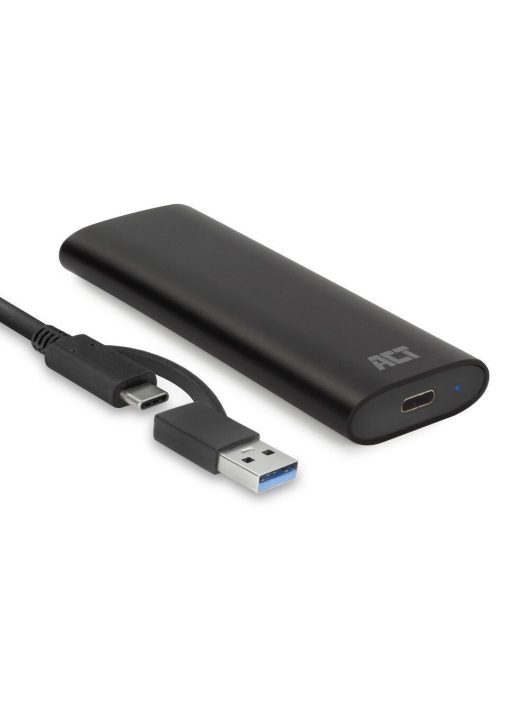 ACT AC1615 USB-C M.2 NVMe / PCIe SSD Enclosure tool-free Black