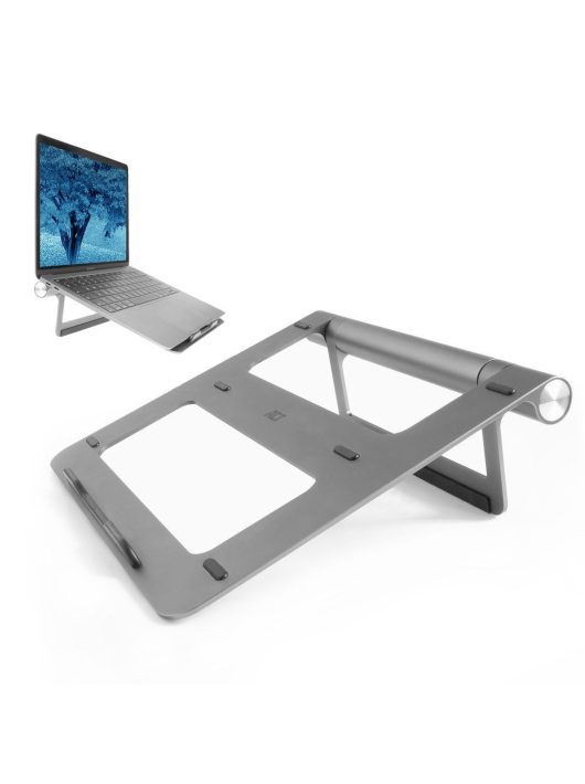 ACT AC8125 Laptop stand aluminium stepless height adjustable detachable USB-C docking station