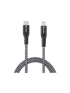   Sandberg Survivor Charging Cable PD 20W USB-C to Lightning 1m Black/White