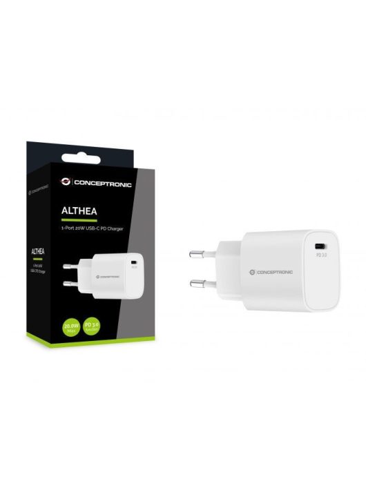 Conceptronic  ALTHEA14W 1-Port 20W USB-C Charger White