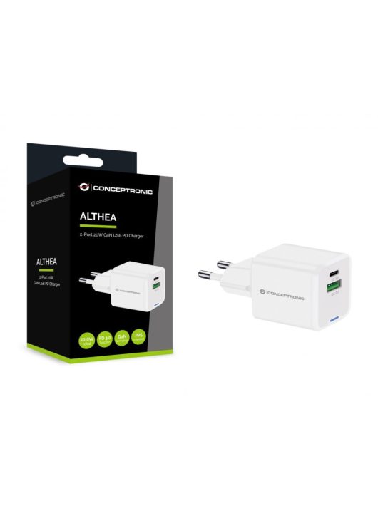 Conceptronic  2-Port 20W USB Charger White