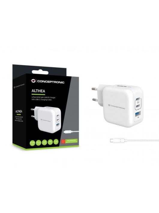 Conceptronic  3-Port 67W USB Charger White