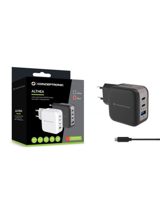 Conceptronic  4-Port 100W USB Charger Black