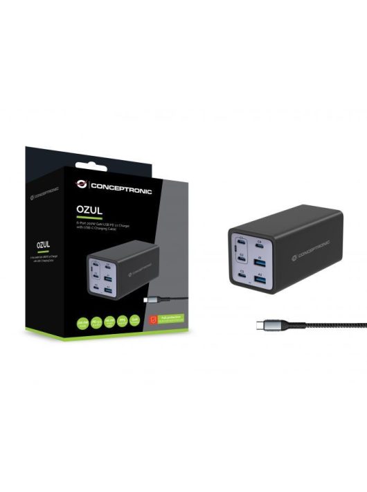 Conceptronic  4-Port 200W USB Charger Black