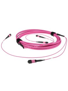   ACT Multimode 50/125 OM4(OM3) polarity A fiber trunk cable with 2 MTP/MPO female connectors each side 30m Pink