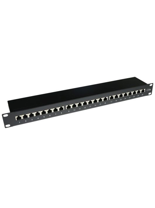 ACT 24-port Patch Panel 1U Black