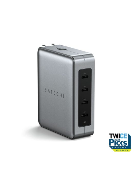 Satechi 145W USB-C 4-Port GaN Travel Charger Space Grey