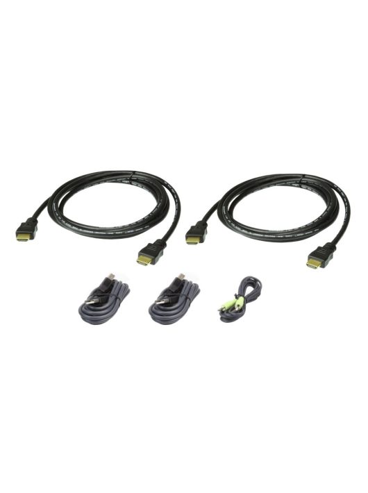 ATEN 2L-7D02UHX5 USB HDMI Dual Display Secure KVM Cable Kit 1,8m Black