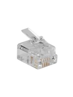   ACT RJ11 (6P/4C) modulaire connector for round cable with stranded conductors