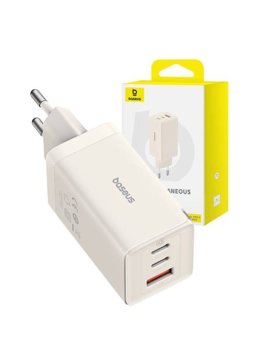 Baseus GaN5 65W Charger with 1m Type-C Cable White