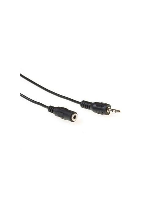 ACT Audio connection cable 1x 3,5 mmm jack male to 1x 3.5mm stereo jack female 5m Black