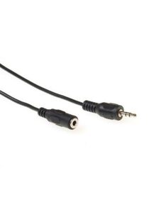   ACT Audio connection cable 1x 3,5 mmm jack male to 1x 3.5mm stereo jack female 3m Black