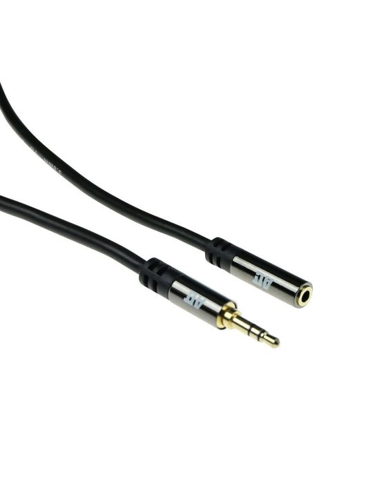 ACT High Quality audio extension cable 3,5 mm stereo jack male to female 3m Black