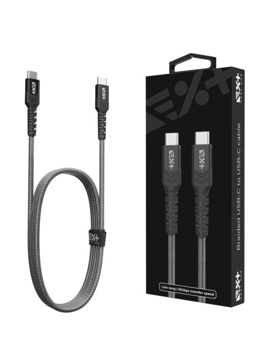 Next One Braided USB-C to USB-C Cable Space Gray