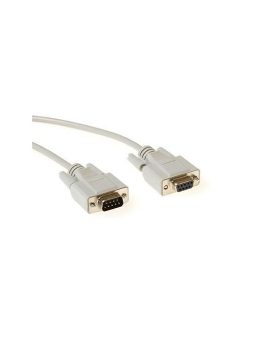 ACT Serial printer cable 9 pin D-sub male to 9 pin D-sub female 1,8m Ivory