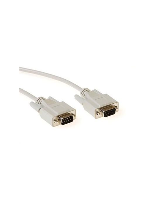 ACT Serial printer cable 9 pin D-sub male to 9 pin D-sub male 1,8m Ivory