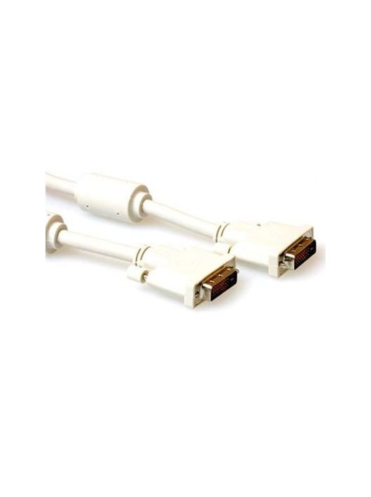 ACT DVI-D Dual Link cable male to male High Quality 5m Ivory