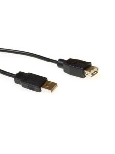 ACT USB 2.0 A male to USB A female 0,5m Black