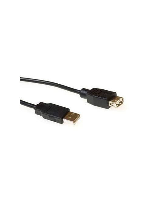 ACT USB 2.0 A male to USB A female 0,5m Black