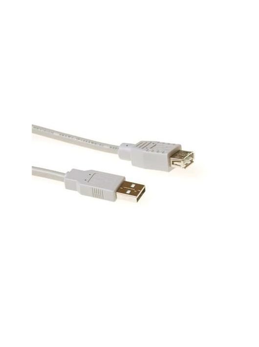 ACT USB 2.0 A male to USB A female 0,5m Ivory