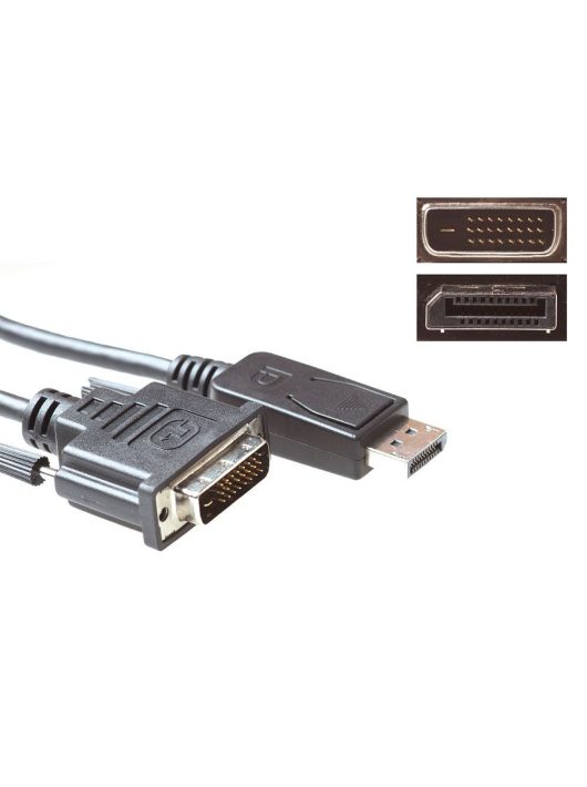 ACT Conversion cable DisplayPort male to DVI male 3m Black