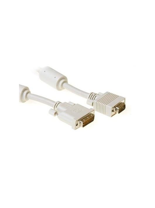 ACT High quality Conversion cable DVI-A male to VGA male 2m Ivory