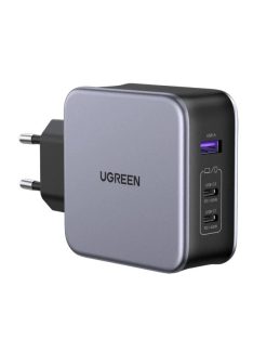   UGREEN Nexode 140W USB C GaN Charger-3 Ports Wall Charger Grey