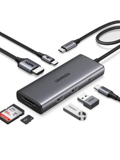   UGREEN Revodok Pro 107 USB-C Hub 7-in-1 10Gbps USB C 3.2 & 2 USB-A 3.2 4K HDMI Grey