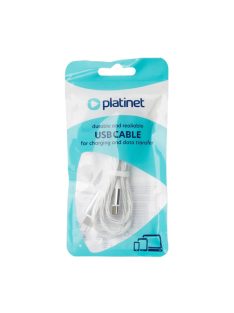 Platinet USB-C to USB-C 60W LED Cable 1m White