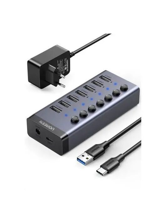 UGREEN 7-Port USB 3.0 Hub Grey/Black