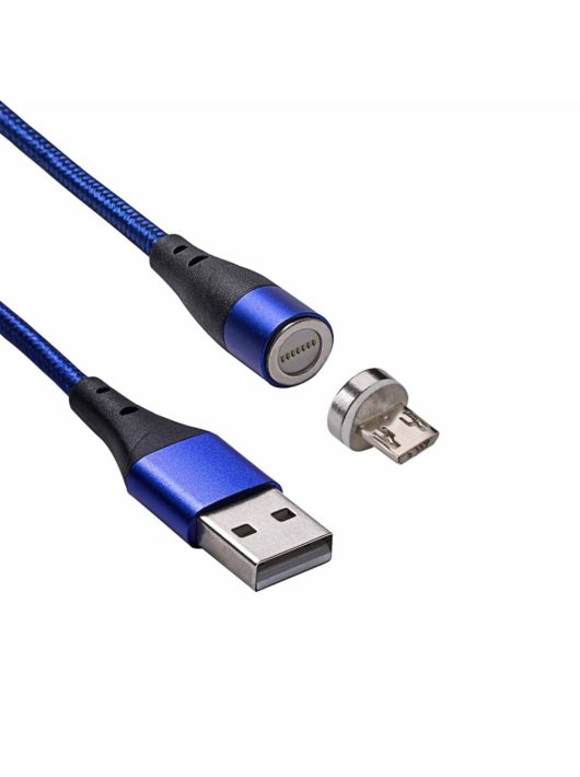 Akyga AK-USB-47 USB-A (m) / microUSB (m) magnetic 1m Blue