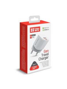   ColorWay USB töltő adapter GaN3 Power Delivery Port PPS USB (Type-C PD + USB QC3.0) (33W) White