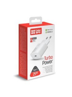   ColorWay USB töltő adapter Power Delivery Port PPS USB Type-C (25W) White