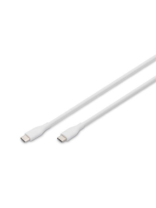 Digitus USB-C Silicone charging cable USB-C to USB-C USB 2.0 60W 0,5m White