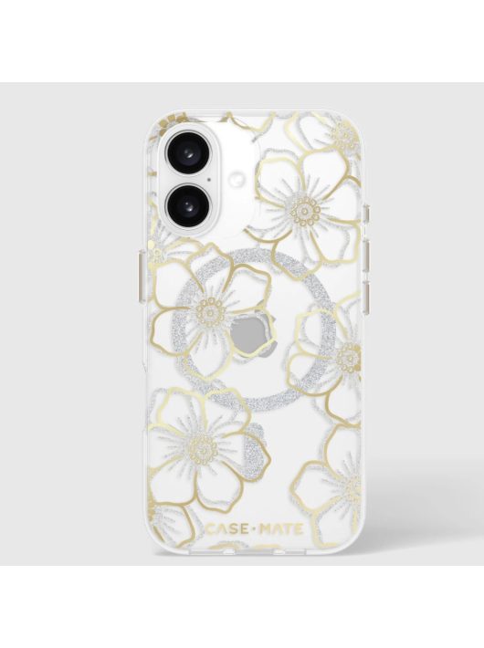 Case-Mate Floral Gems magsafe iPhone 16 Gold