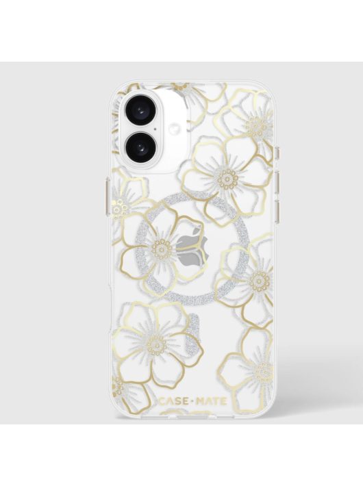 Case-Mate Floral Gems magsafe iPhone 16 Plus Gold