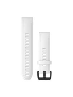   Garmin QuickFit 20 Watch Bands White Silicone with Black Hardware